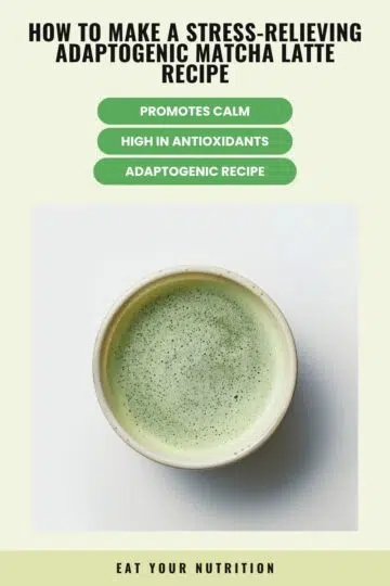 stress relieving adaptogenic matcha latte