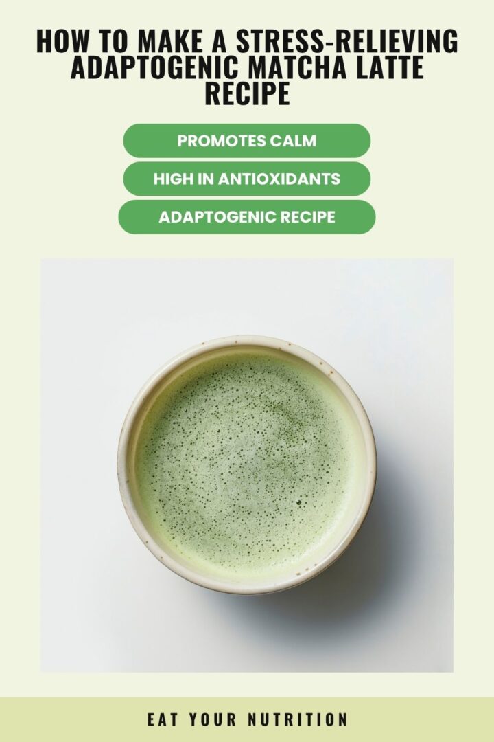 stress relieving adaptogenic matcha latte