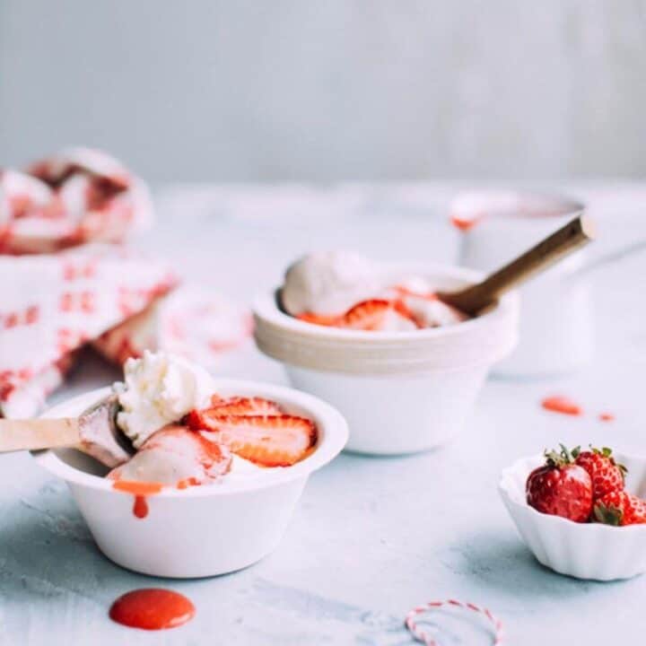 How to Make Easy Vegan Strawberry Ice Cream