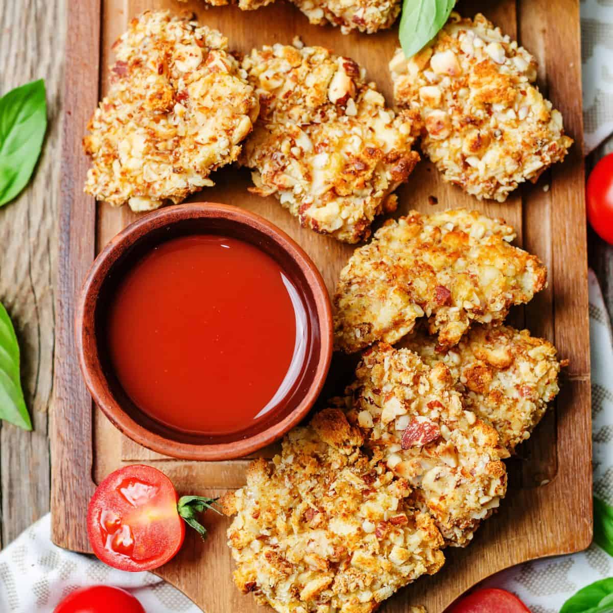 oven baked walnut crusted chicken tenders recipe