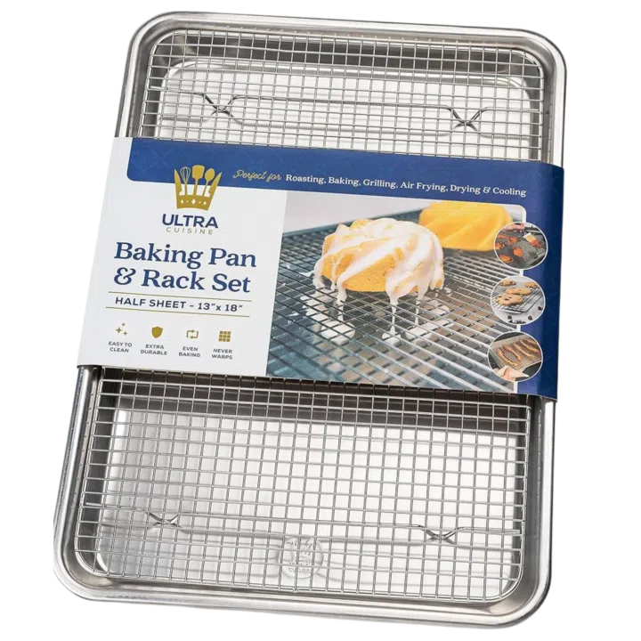ultra cuisine baking pan and wire cooling rack set