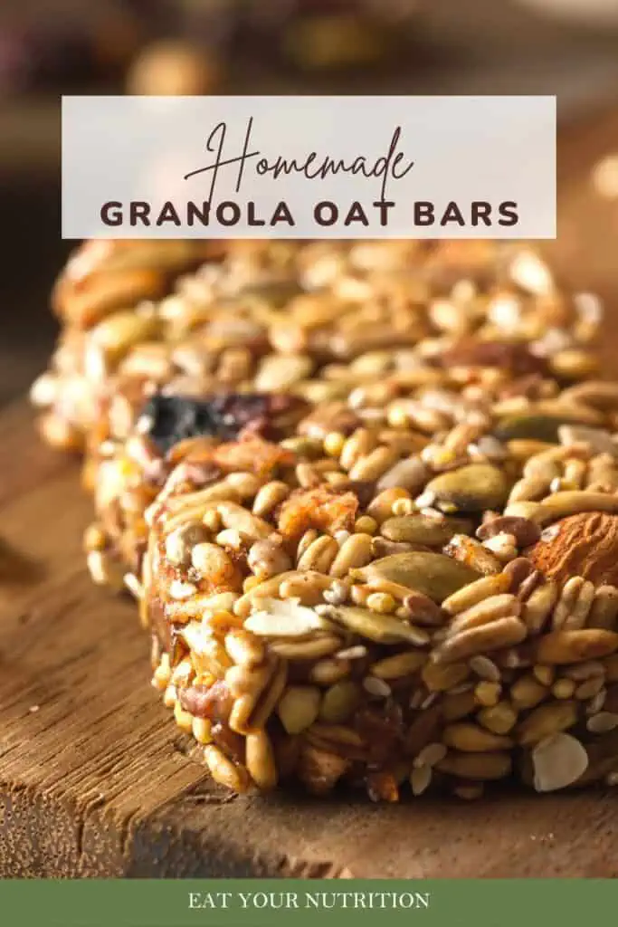 Homemade granola oat bars