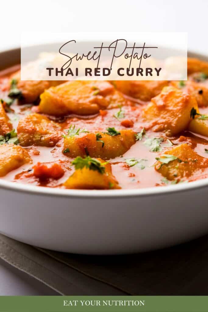 Homemade sweet potato red curry