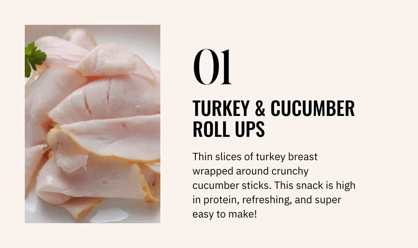 turkey and cucumber roll ups