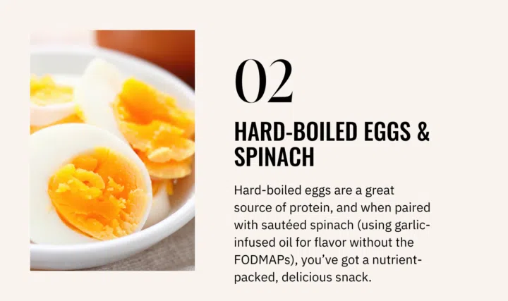 hard boiled eggs and spinach