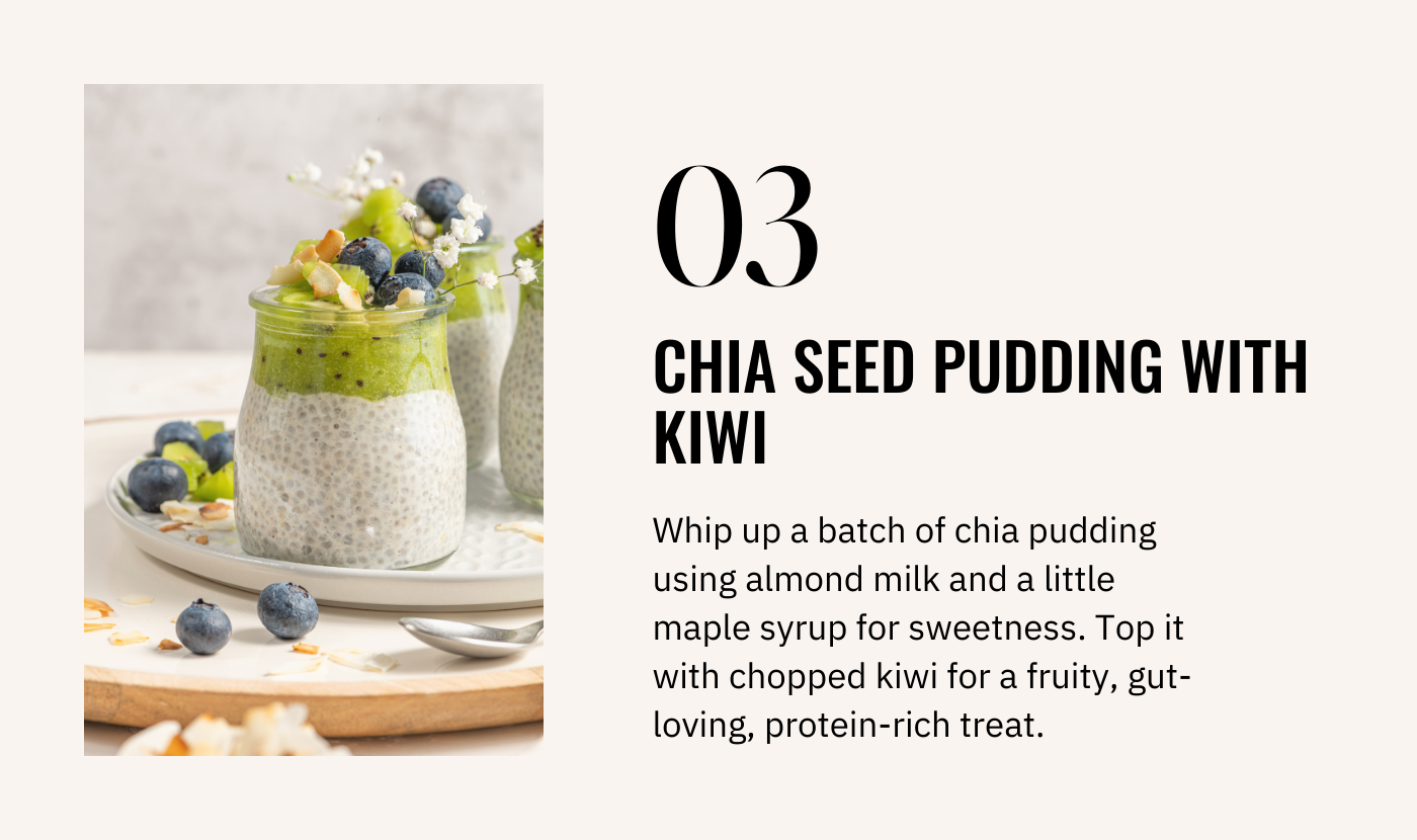 chia seed pudding with kiwi
