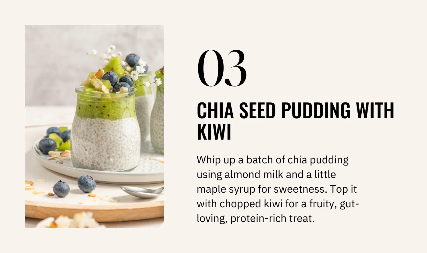 chia seed pudding with kiwi