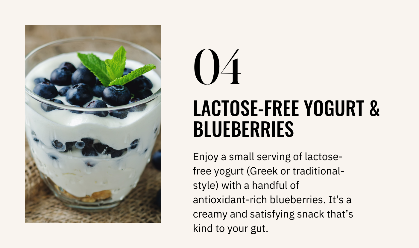 lactose free yogurt and blueberries