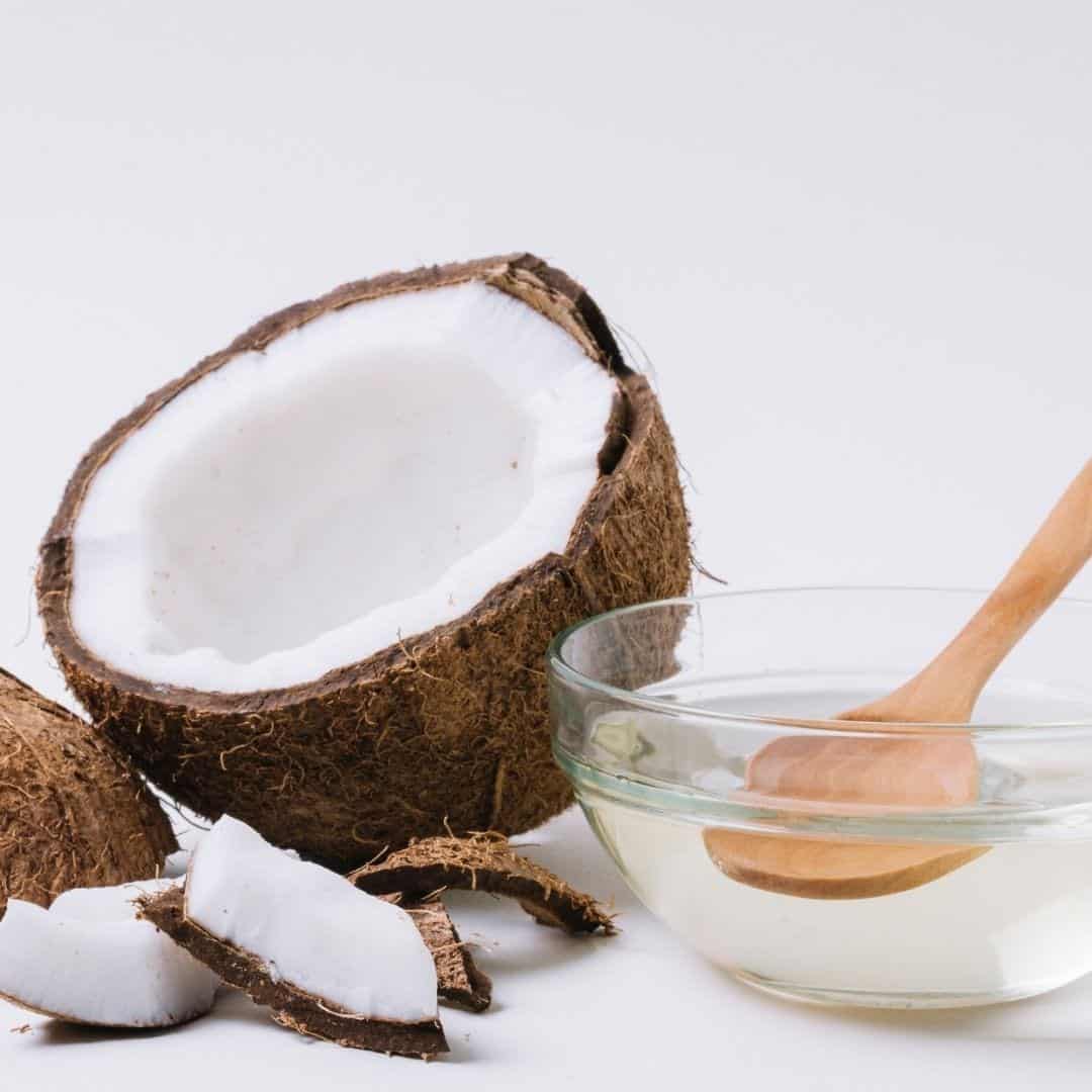 Coconut oil for glowing skin.