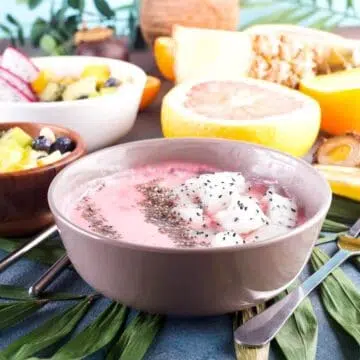 Vegan Berry Pitaya Low Carb Smoothie Bowl Recipe