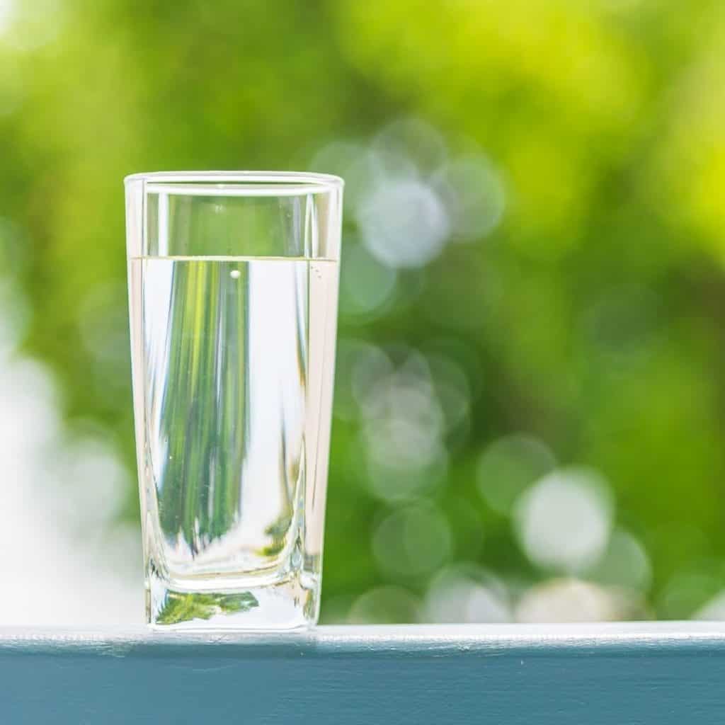 Glass of water outside, a great way to lose weight without a diet plan. 