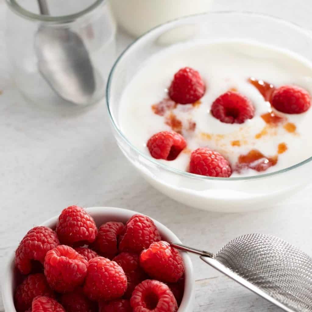 Greek yogurt, the perfect easy healthy food to buy.