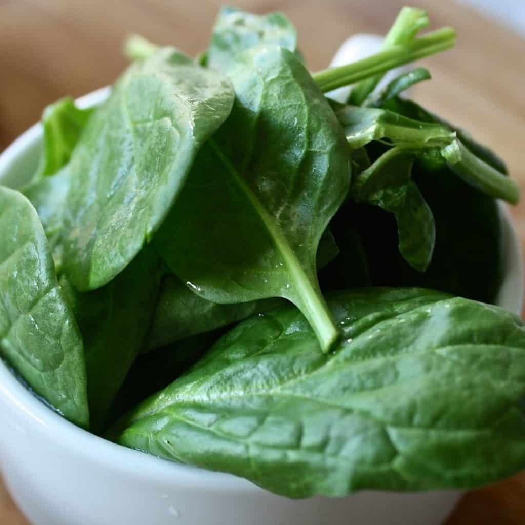 Spinach is a key mineral source of iron. 