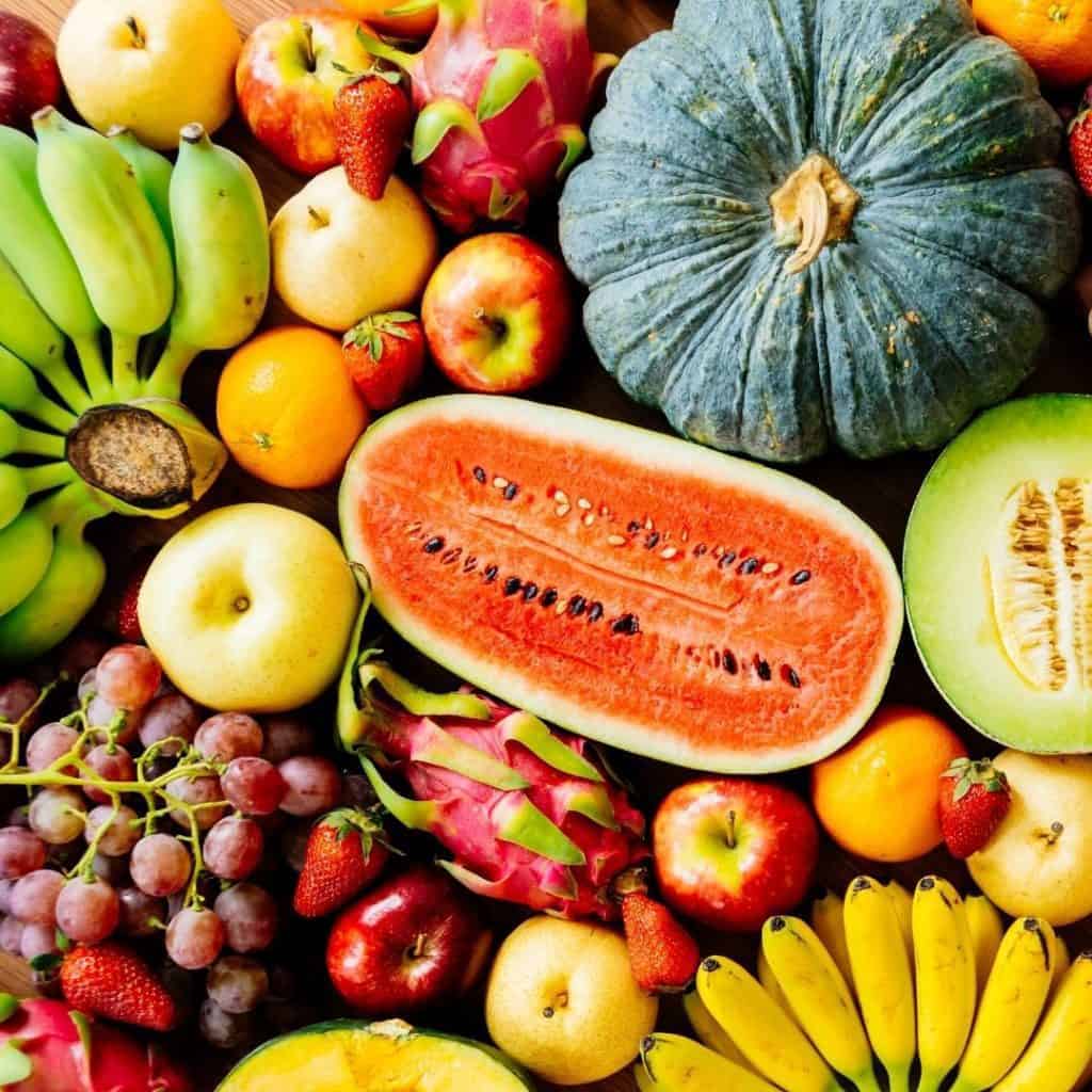 Fruits and vegetables full of phytochemicals. 