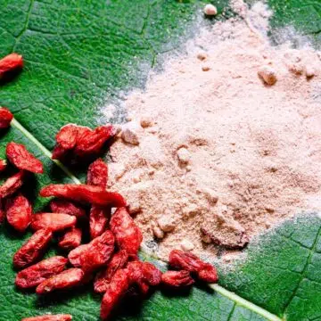 Powdered goji berries, pretty pink dust