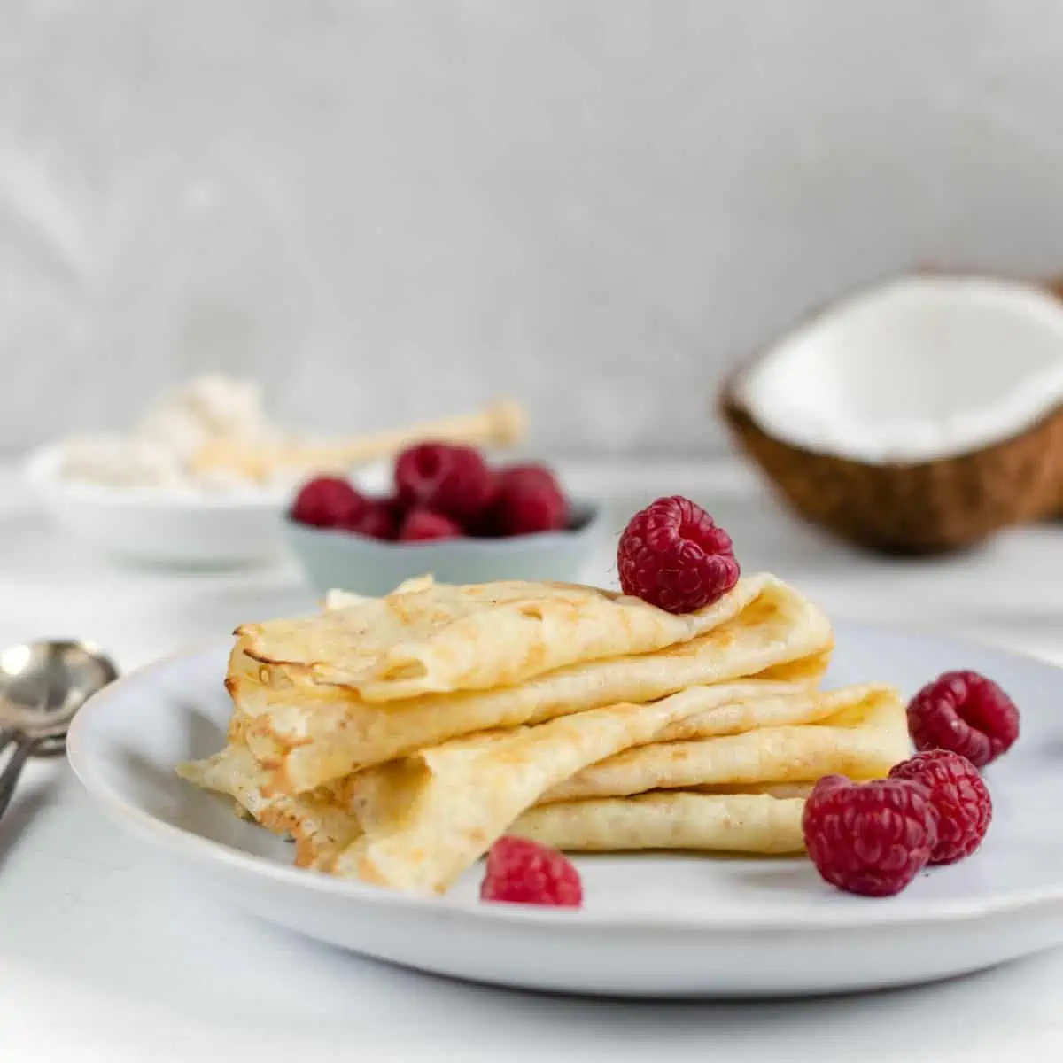 Easy Homemade Raspberry High Protein Crepes Recipe