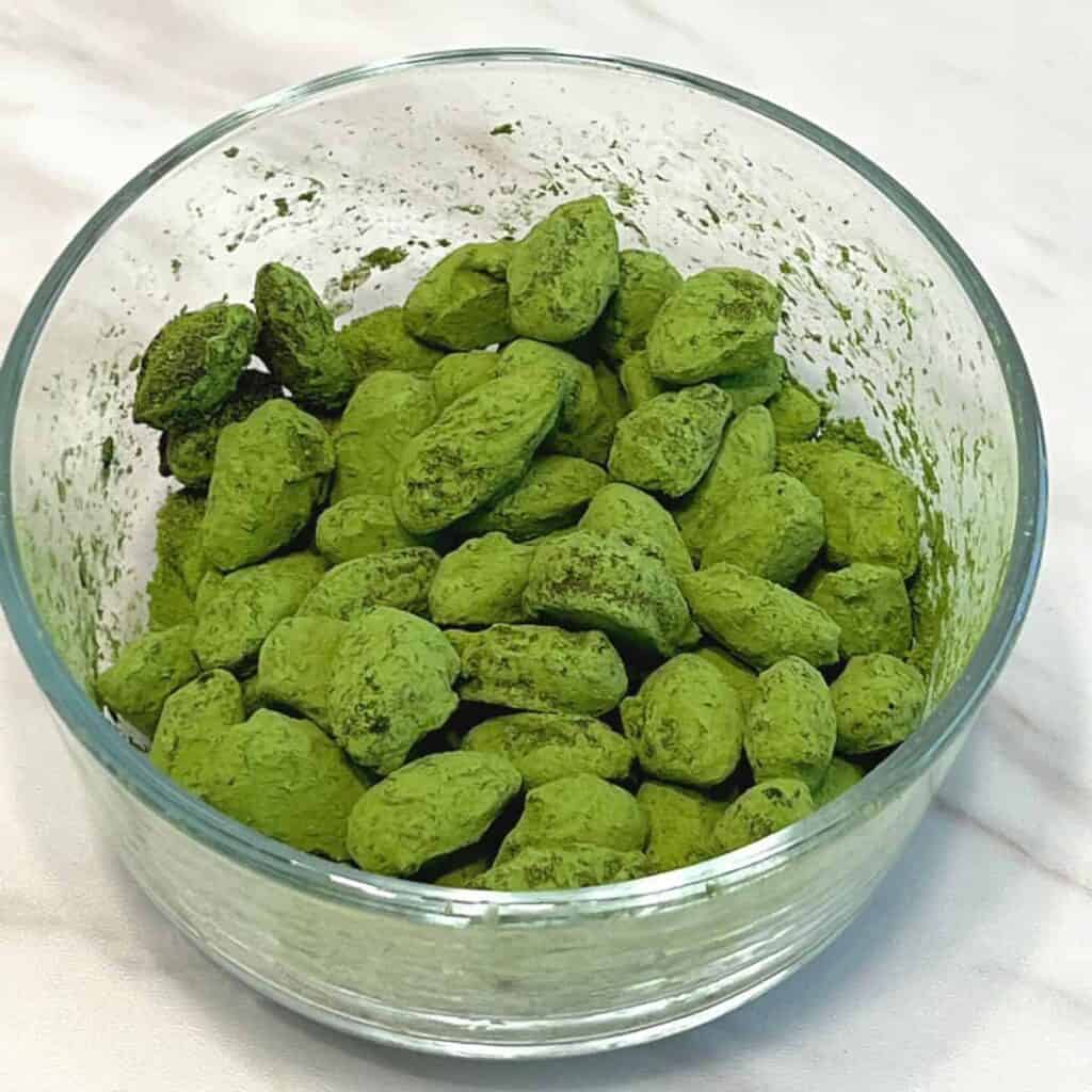 How to Make Matcha Chocolate Covered Almonds