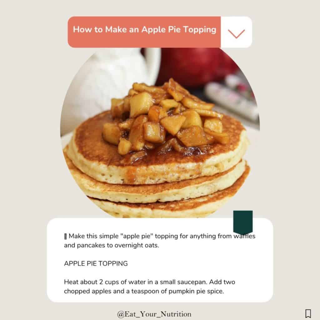 Apple pie topping recipe.