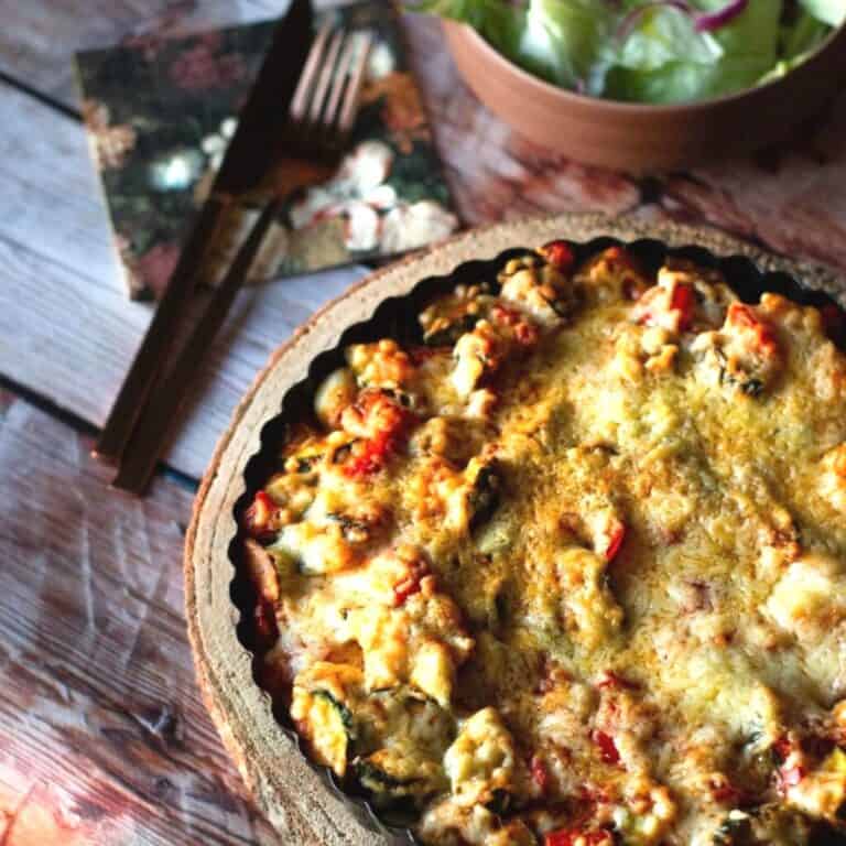 Delicious Tex Mex crockpot casserole, easy vegetarian dinner.