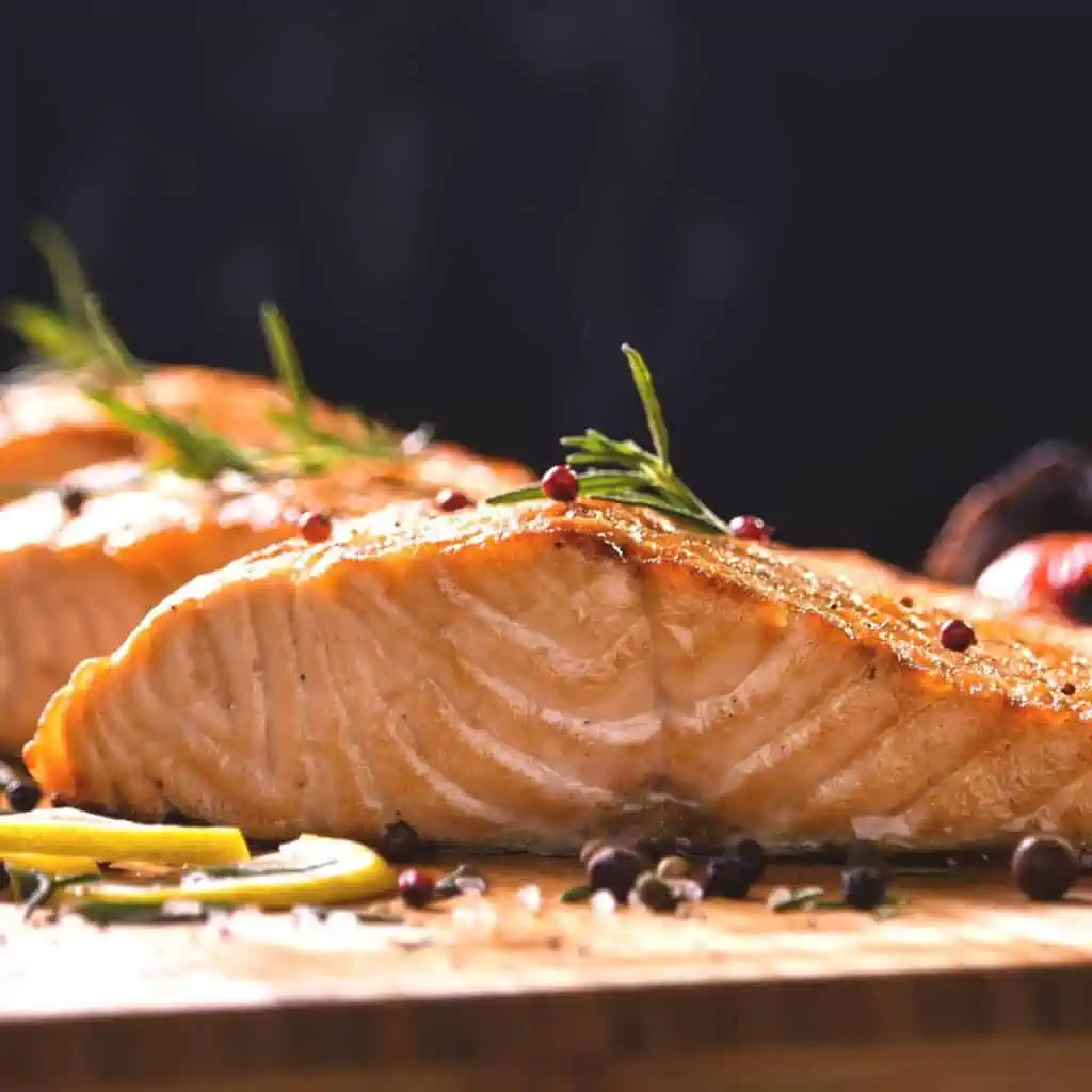 Easy, Healthy Salmon Recipe with Orange Rosemary Vinaigrette