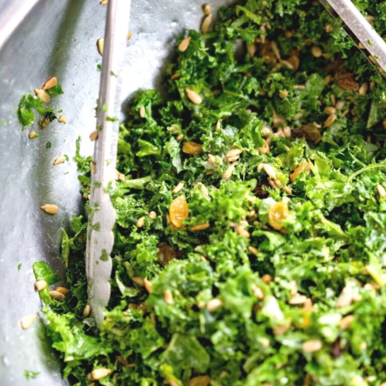 Gut Friendly Massaged Kale Salad - Easy to Make Recipe