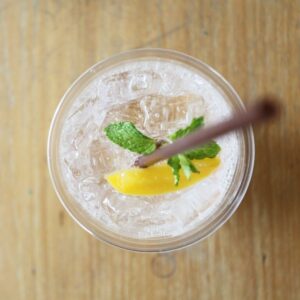 Peach ginger infused flavored water recipe