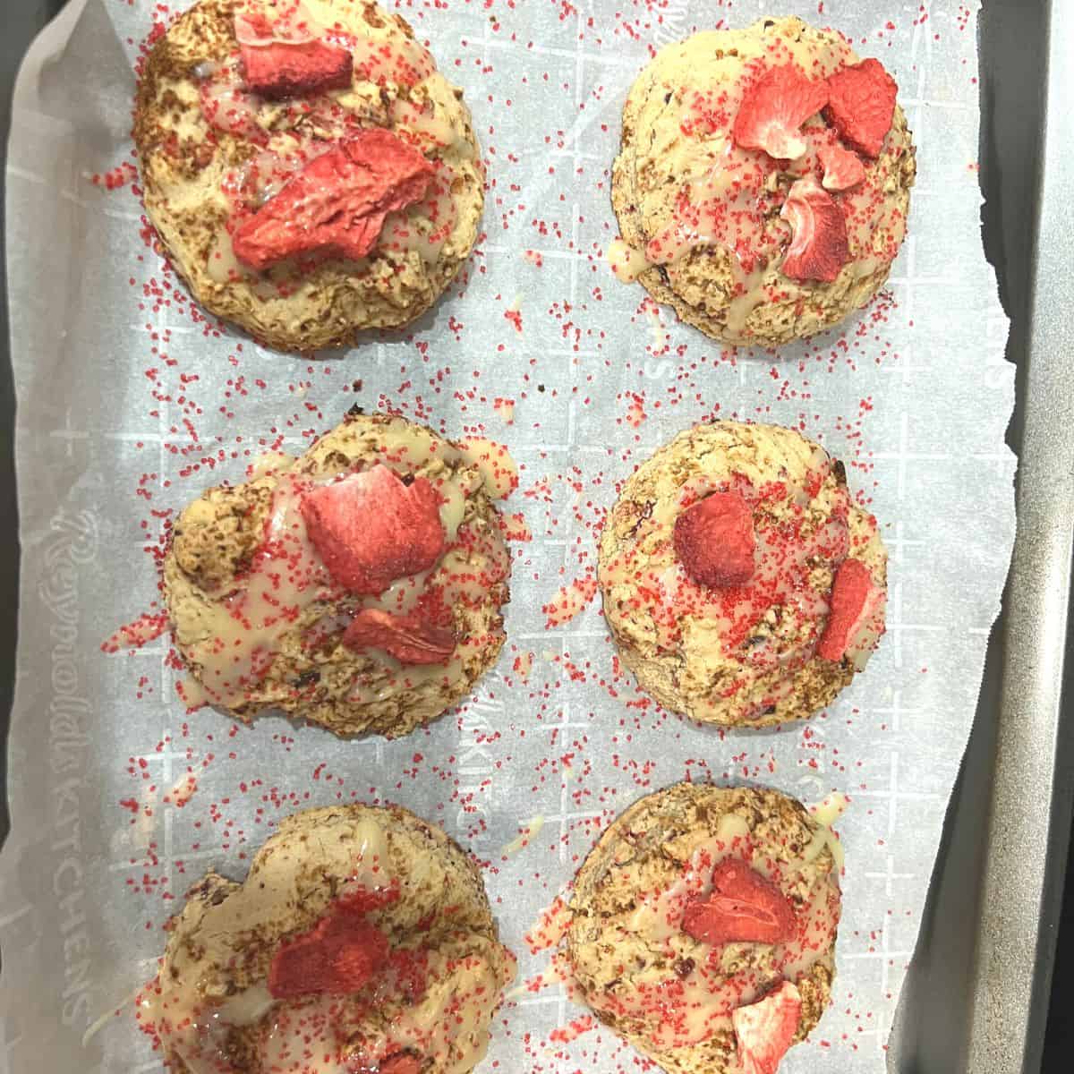 strawberry gluten free sugar cookie