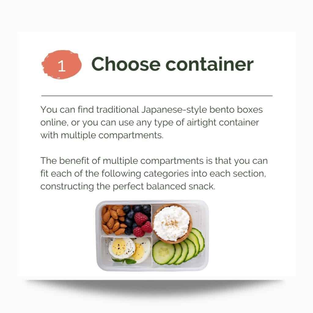 Choose a container for your bento box.