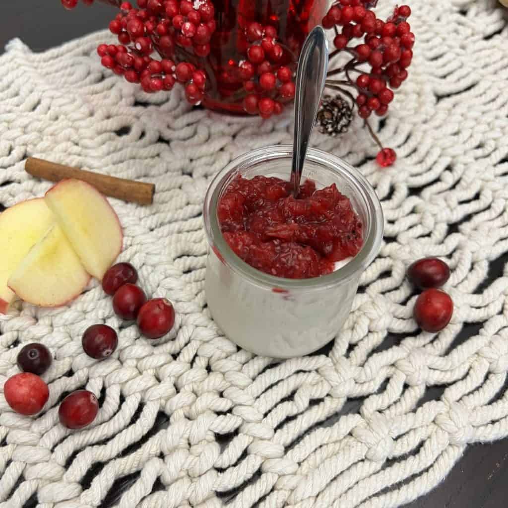 Holiday yogurt topping.