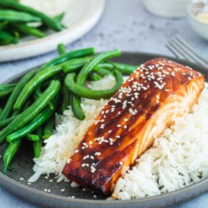 Quick and easy teriyaki glazed salmon recipe.