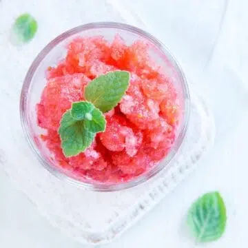 Simple & Easy Raspberry Peach Frozen Granita