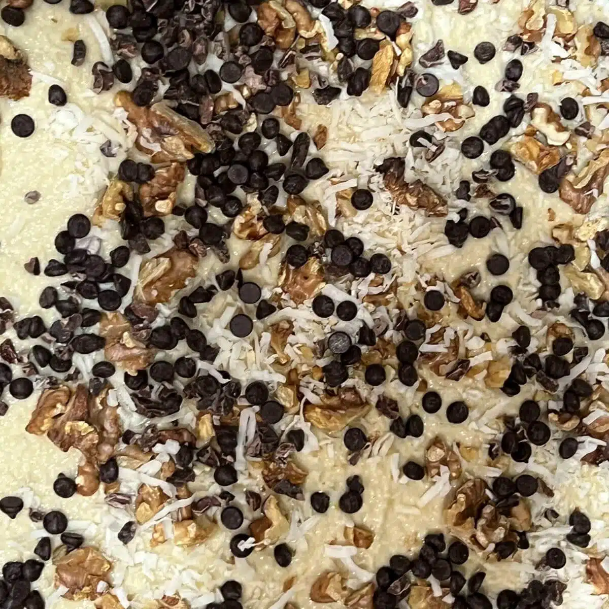 Spread mixture on prepared sheet pan. Add toppings and bake in the oven at 425 for 15 to 18 minutes.