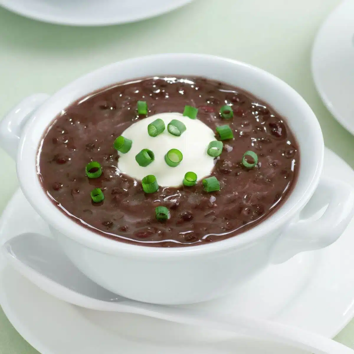serve black bean soup