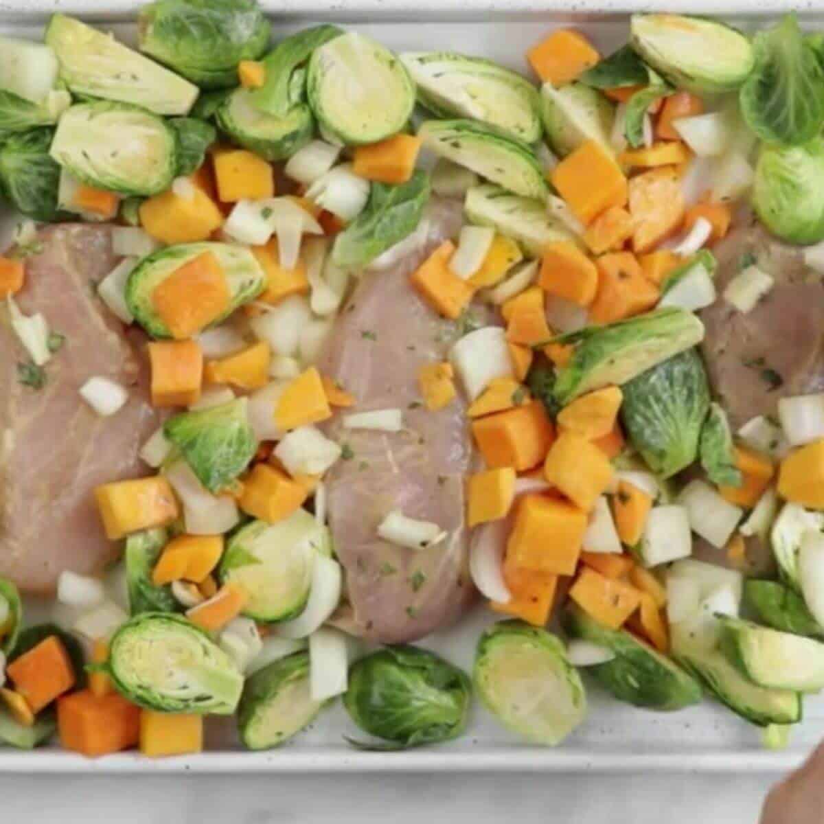 Bake at 425°F for 20 30 minutes or until chicken is done and veggies are tender