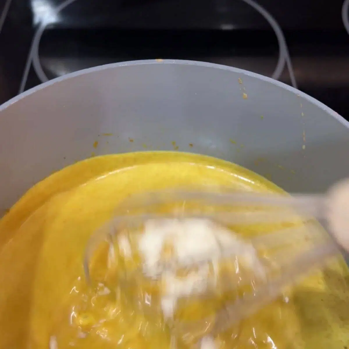 Heat on medium-high heat for 5 minutes, whisking periodically.