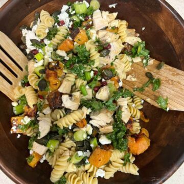 Roasted Butternut Squash Pasta With Maple Lime Dressing