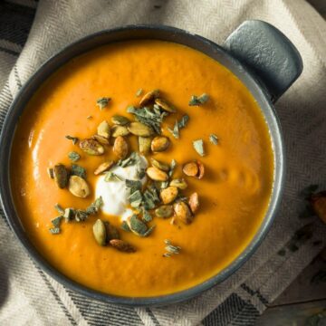 Curried butternut squash and apple soup recipe