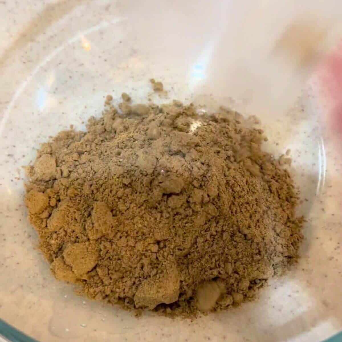 Mix dry ingredients.