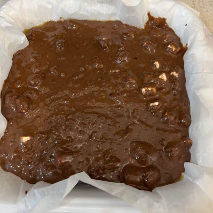 Place into an oven at 350 degrees. Let cool and add more optional toppings. at 350 Fahrenheit