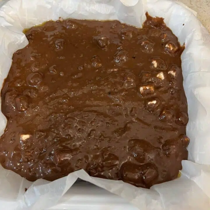 Place into an oven at 350 degrees. Let cool and add more optional toppings. at 350 Fahrenheit