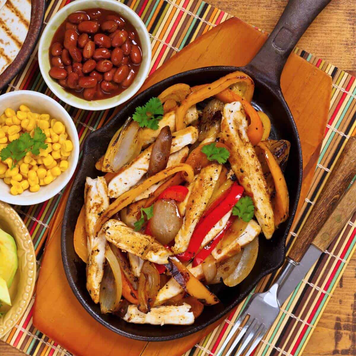 chicken fajitas