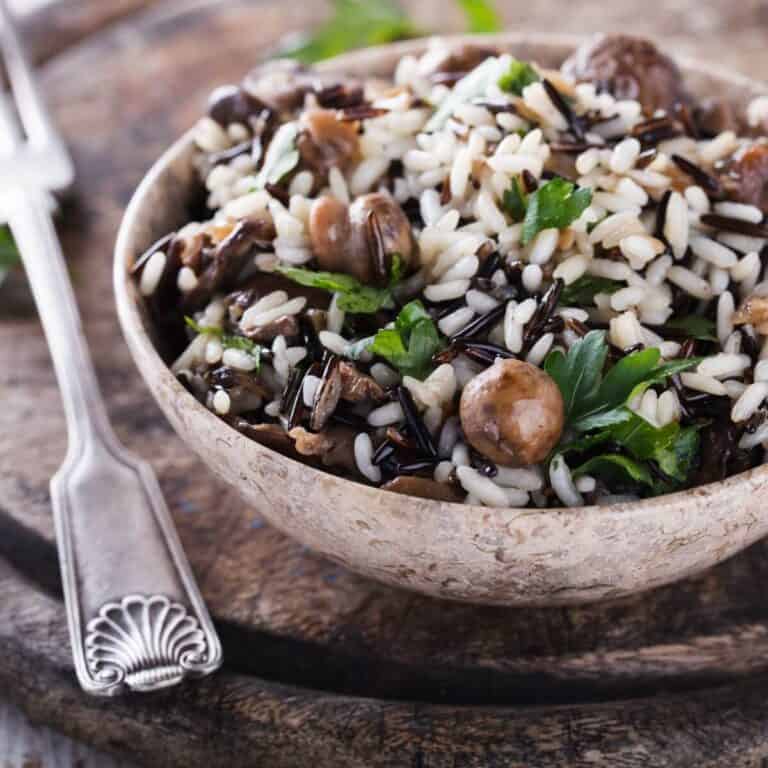 Mushroom and wild rice salad