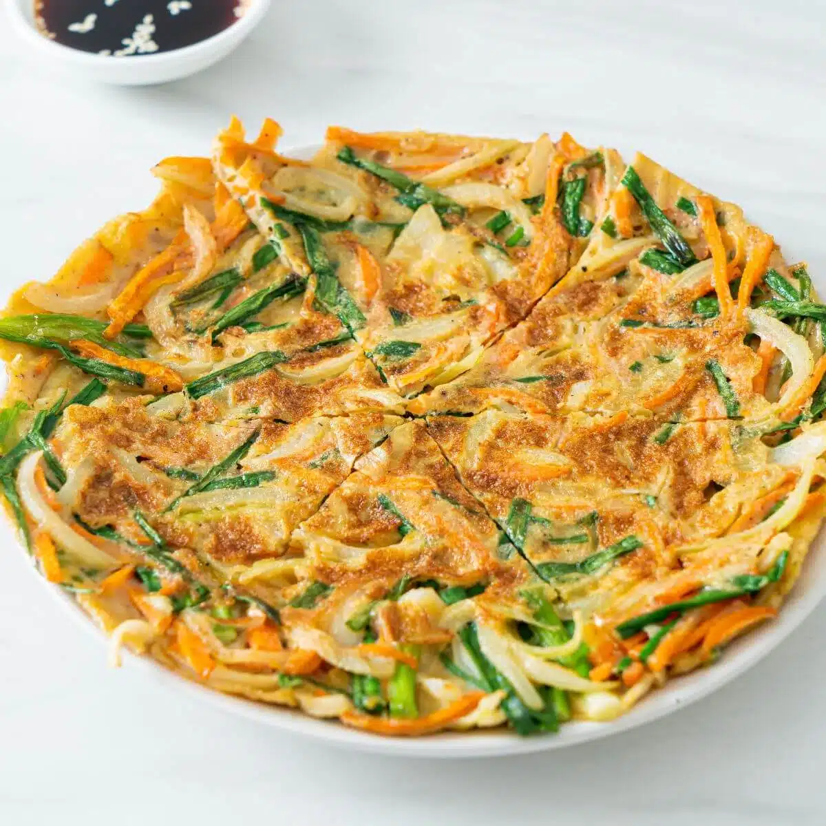 Korean pancakes recipe, pa jun or pa jeun recipe for vegetable pancakes