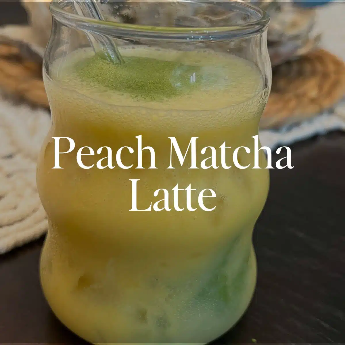 Peach Matcha Latte