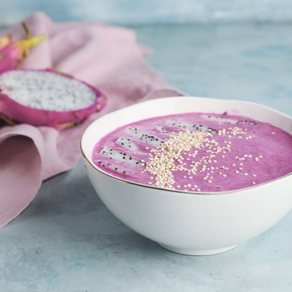 Ingredients for Pink power dragon fruit smoothie