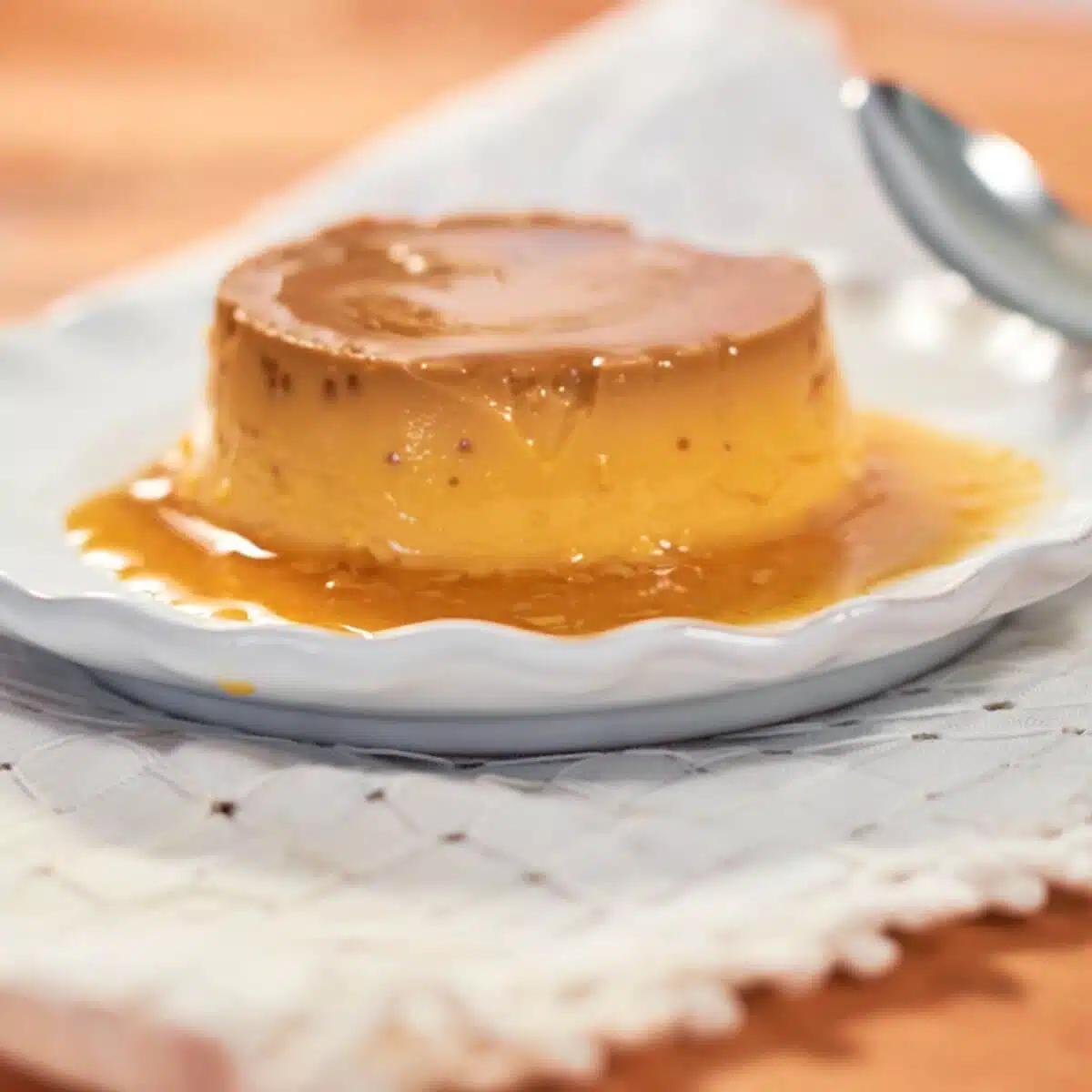 Healthy high protein caramel Mexican flan