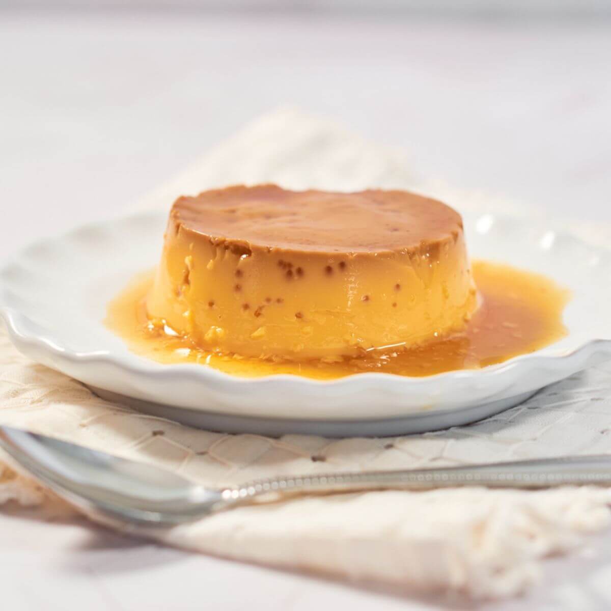 Healthy high protein caramel Mexican flan