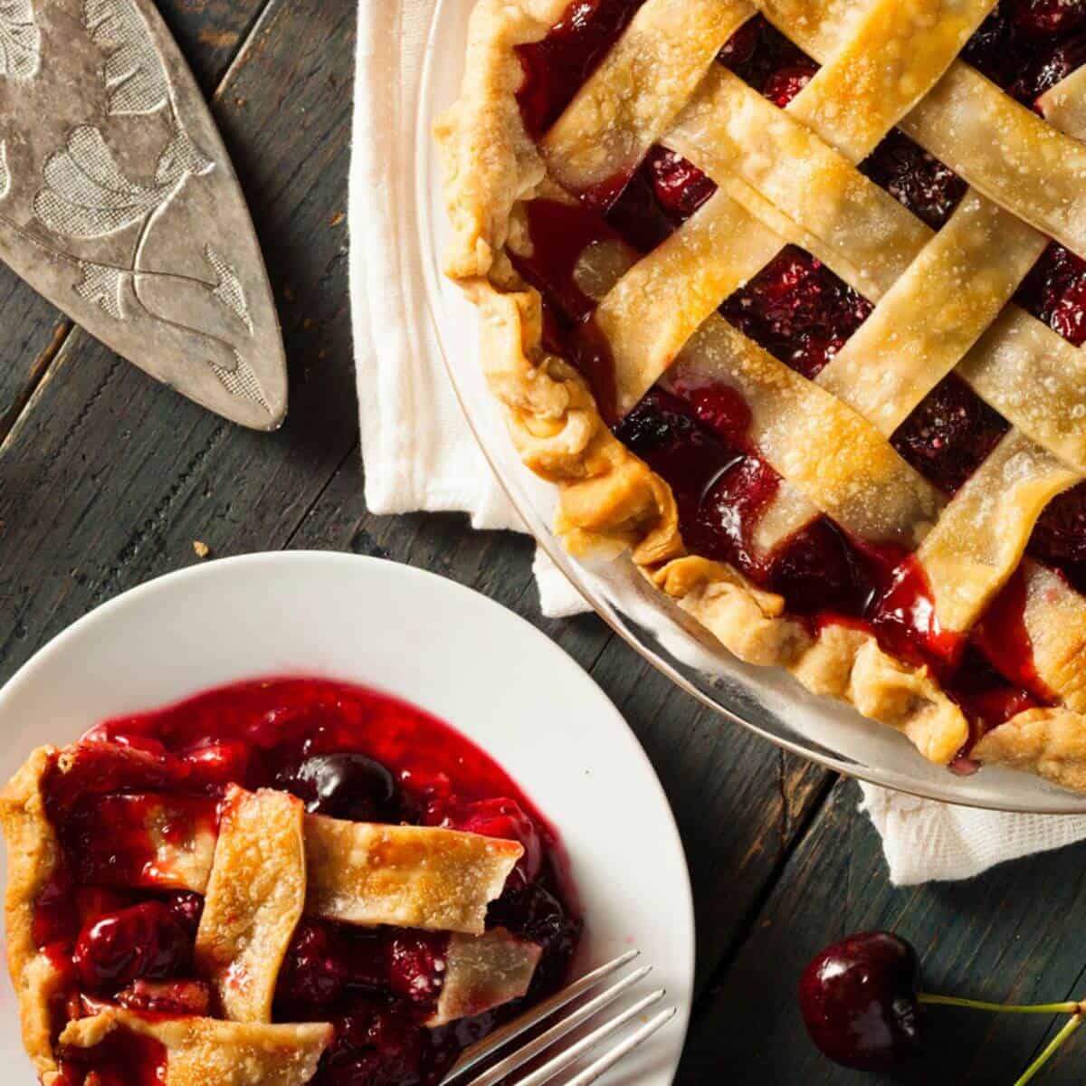 healthy slice of cherry pie