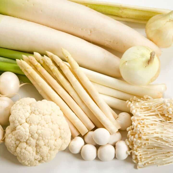 Colorful Diet with white brown foods