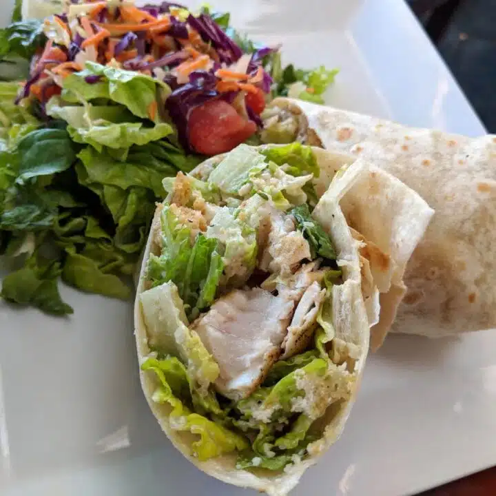 simple to make garden egg salad wrap